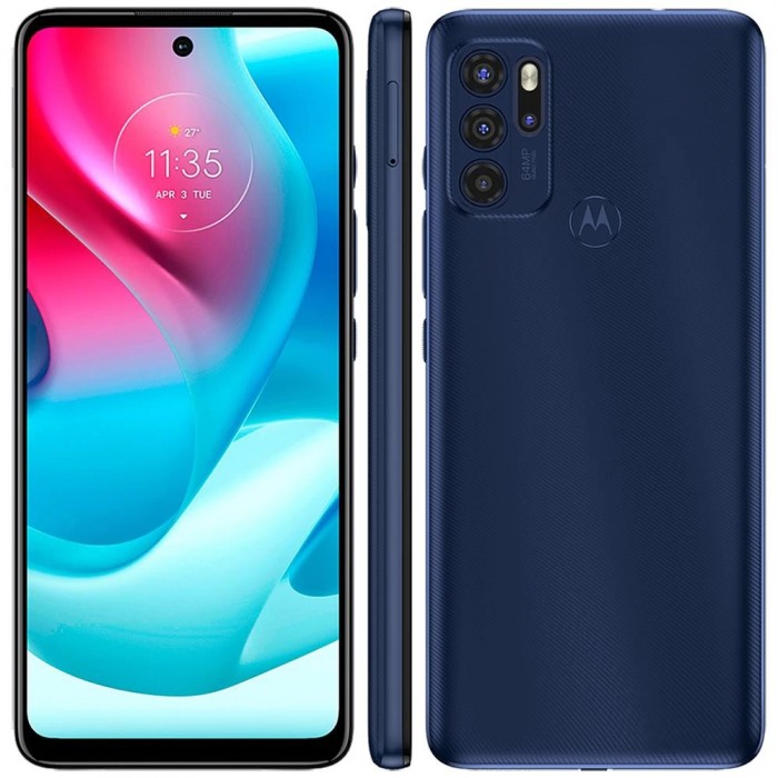 Celular Motorola Moto G60s Azul 128GB, 6GB RAM, Tela de 6.8”, NFC, Câmera Traseira Quádrupla 64MP, Android 11 e Processador Octa Core